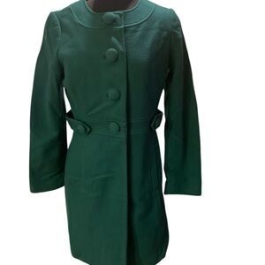 Banana Republic Dark Green Long Pea Coat